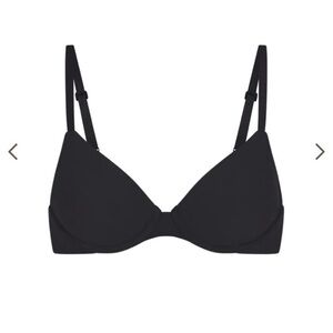 Skims Fits Everybody TShirt Demi Bra Onyx 34C